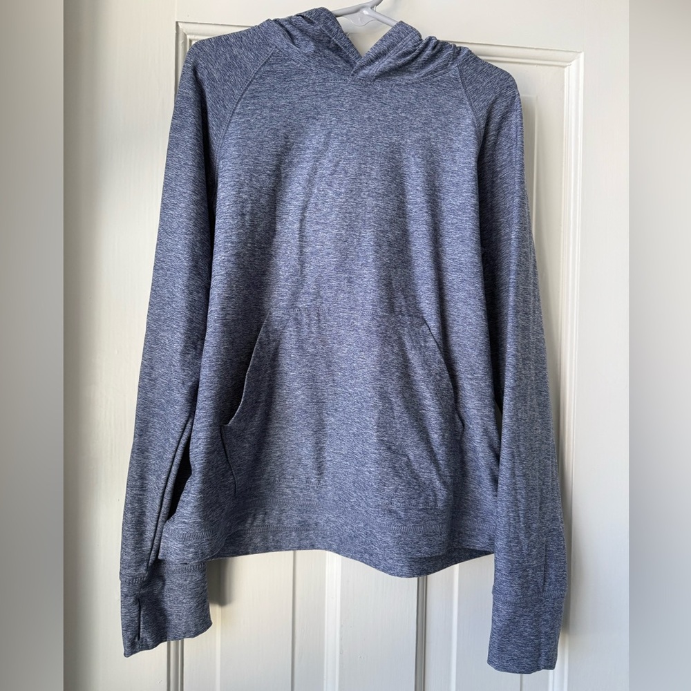 Primary heather blue flex knit Kids Hoodie